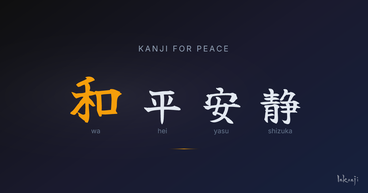 Kanji for Peace: 和, 平, 安, 静 Compared for Tattoos | inkanji